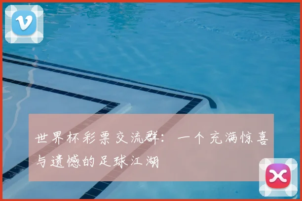 世界杯彩票交流群:一个充满惊喜与遗憾的足球江湖